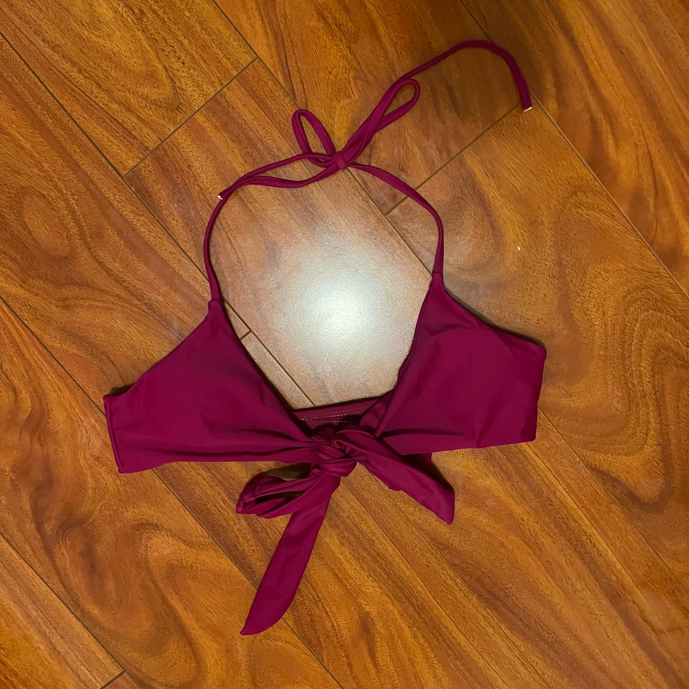 Maroon bikini top